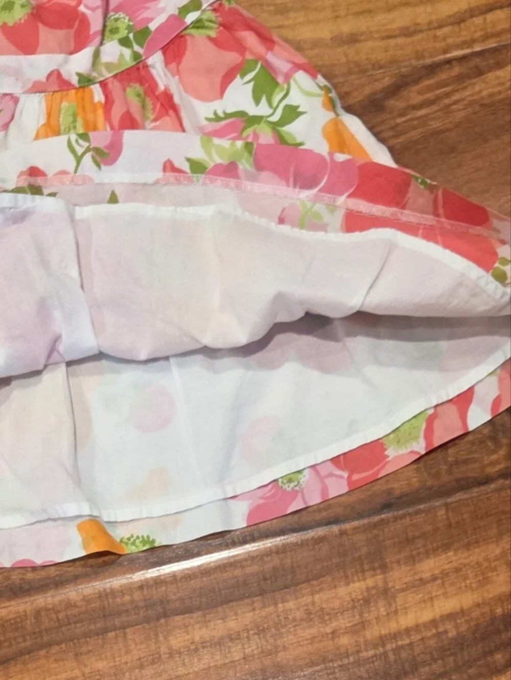 Janie and Jack EUC 12-18 months orange/pink/ivory floral dress and crop sweater